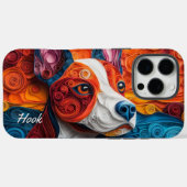 Kleurrijke Pitbull Terrier Portret Case-Mate iPhone Case (Achterkant (horizontaal))