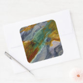 Kleurrijke Piute-jaspis Vierkante Sticker (Envelop)