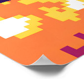 Kleurrijke Pixel Art | Mediterende Boeddha Poster (Hoek)