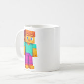 Kleurrijke Pixel Character – Block Art voor kinder Koffiemok (Voorkant links)