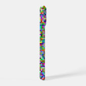 Kleurrijke Pixel Vierkanten Achtergrondpatroon iPhone 15 Case (Rechterkant)