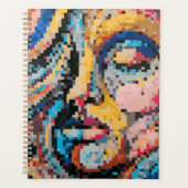 Kleurrijke pixelcreatie planner (Voorkant)