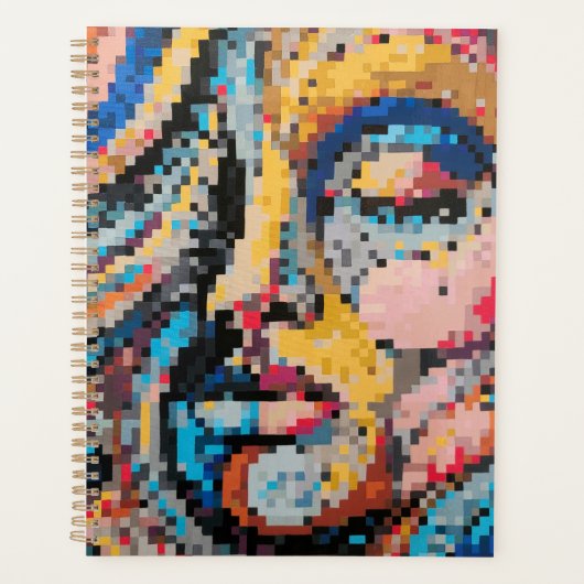 Kleurrijke pixelcreatie planner (Voorkant)