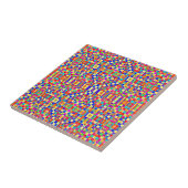 Kleurrijke pixels tegeltje (Zijkant)
