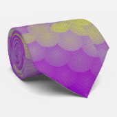 Kleurrijke pixelvormige cirkelbollen, paars geel stropdas (Opgerold)