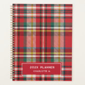 Kleurrijke Plaid Classic gepersonaliseerd 2025 Planner (Voorkant)