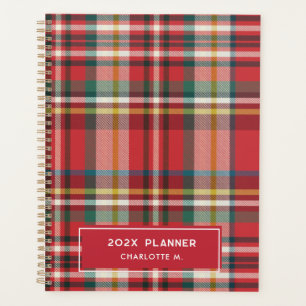 Kleurrijke Plaid Classic gepersonaliseerd 2025 Planner