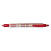Kleurrijke Plaid Classic gepersonaliseerde rode le Zwarte Inkt Pen (Achterkant)