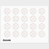 Kleurrijke Plaid Merry & Bright familienaam Ronde Sticker (Vel)