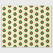 Kleurrijke Plaid Ornament Kerst Cadeaupapier (Vlak)