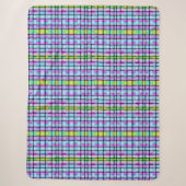 Kleurrijke Plaid Sherpa Dekbed Deken (Voorkant)