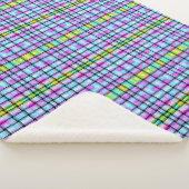Kleurrijke Plaid Sherpa Dekbed Deken (3/4)