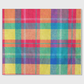 kleurrijke plaid textuur. Achtergrond kleding Cadeaupapier (Vlak)