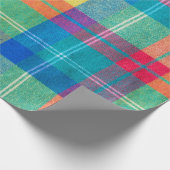 kleurrijke plaid textuur. Achtergrond kleding Cadeaupapier (Hoek)