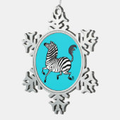 Kleurrijke Plains Zebra Pewter Ornament (Rechts)