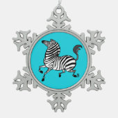 Kleurrijke Plains Zebra Pewter Ornament (Voorkant)