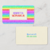 Kleurrijke plakband visitekaartje (Voorkant / Achterkant)