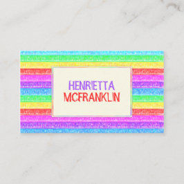 Kleurrijke plakband visitekaartje
