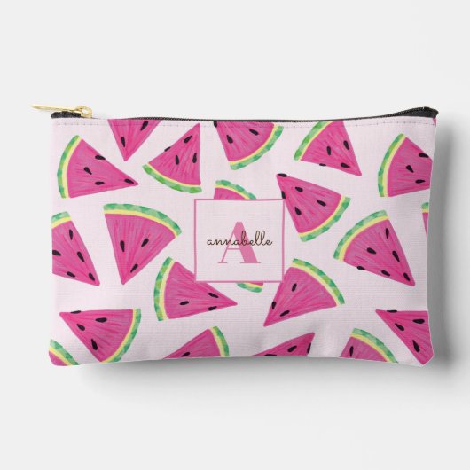 Kleurrijke plakjes watermeloen monogram etui (Voorkant)