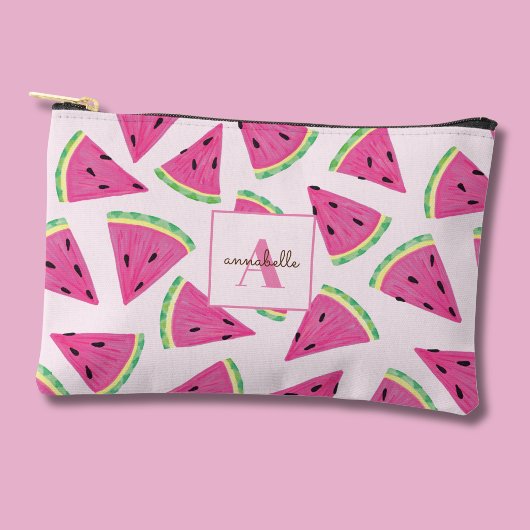 Kleurrijke plakjes watermeloen monogram etui