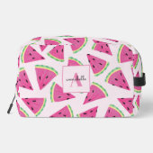 Kleurrijke plakjes watermeloen toilettasje (Achterkant)