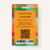 Kleurrijke Plakken Conferentie Foto-ID Badge (Achterkant)