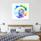 Kleurrijke planeet canvas afdruk (Insitu (Slaapkamer))