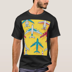 Kleurrijke Planes Sky: Vliegtuig T-shirt
