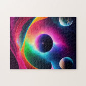 Kleurrijke Planeten in de ruimte Legpuzzel (Horizontaal)