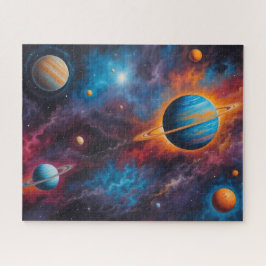Kleurrijke Planeten Melkweg Buitenruimte Legpuzzel