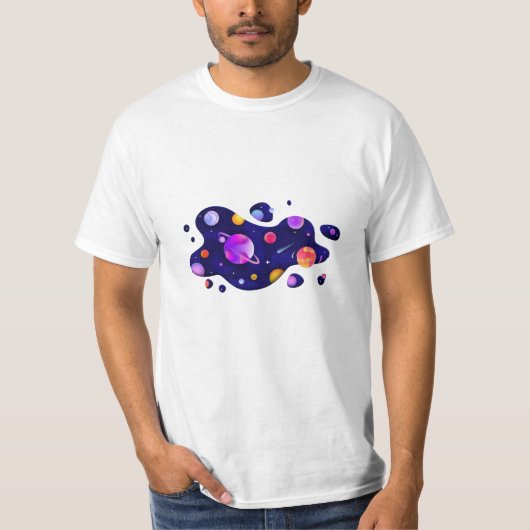 Kleurrijke Planeten T-shirt (Voorkant)
