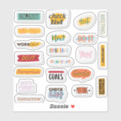 Kleurrijke Planner sticker pack (Vel)