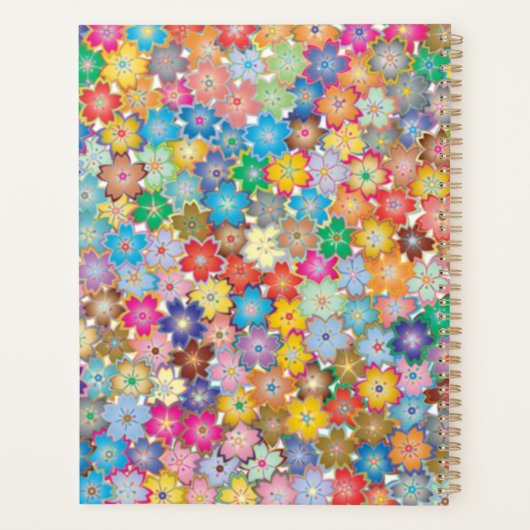 Kleurrijke planner voor Floral/Organisator (Achterkant)