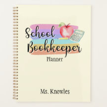 Kleurrijke planner voor schoolboekhouder
