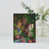Kleurrijke Plant gevulde Boho woonkamer Briefkaart (Staand voorkant)