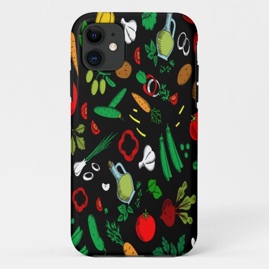 kleurrijke plantaardige pictogrammen Case-Mate iPhone case (Achterkant)
