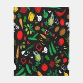 kleurrijke plantaardige pictogrammen fleece deken (Voorkant)