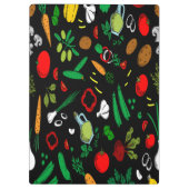 kleurrijke plantaardige pictogrammen klembord (Achterkant)