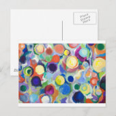 Kleurrijke planten (abstract expressionisme) briefkaart (Voorkant / Achterkant)
