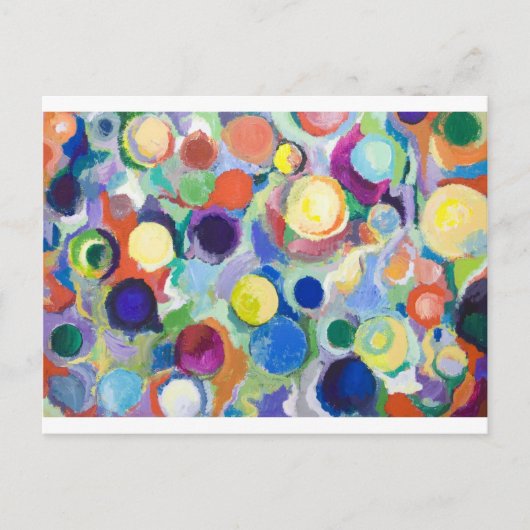 Kleurrijke planten (abstract expressionisme) briefkaart (Voorkant)