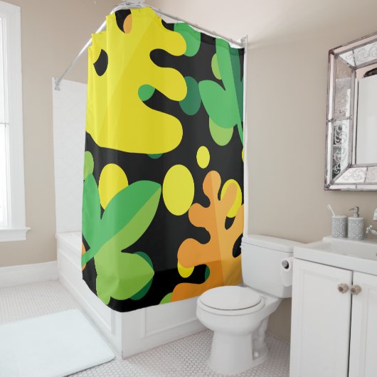 kleurrijke planten Douchegordijn (In situ)