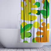Kleurrijke planten douchegordijn