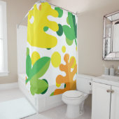 Kleurrijke planten douchegordijn (In situ)