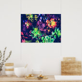 Kleurrijke Planten Poster (Keuken)