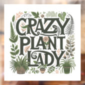 Kleurrijke Plantendame  Raamsticker (Vel 2)