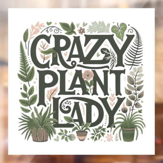 Kleurrijke Plantendame Raamsticker (Vel 2)