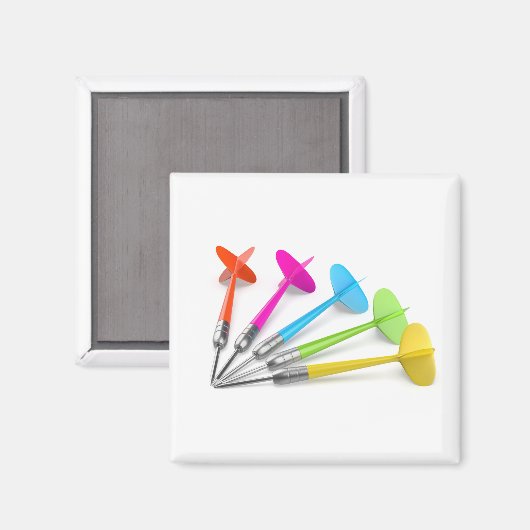 Kleurrijke plastic darts magneet (Voorkant / Achterkant)