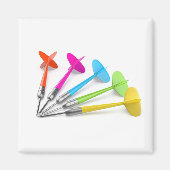 Kleurrijke plastic darts magneet (Voorkant)