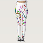 Kleurrijke plastic streamers leggings (Voorkant)