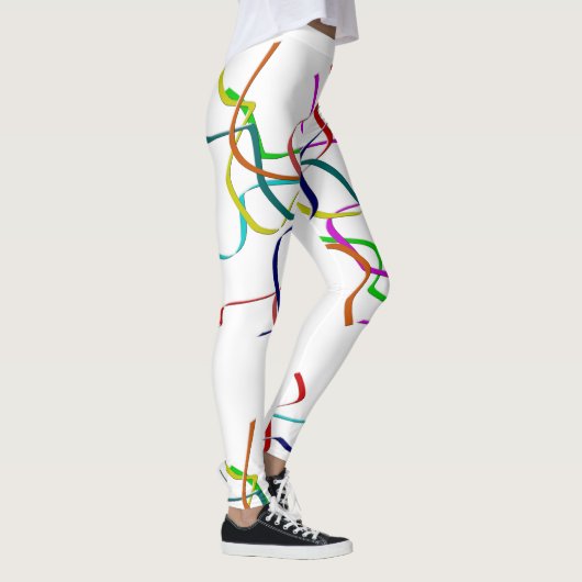 Kleurrijke plastic streamers leggings (Rechts)